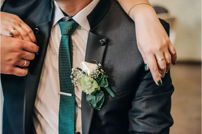 man with green tie