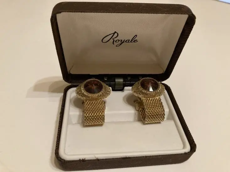 Gold cufflinks