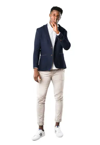 Blazer with different outlet color pants