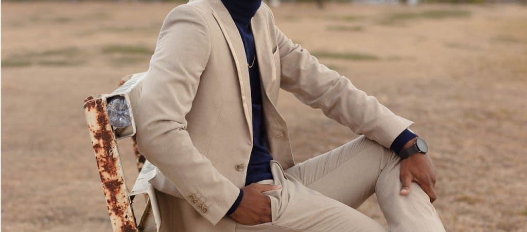 Tan blazer outfit on sale men